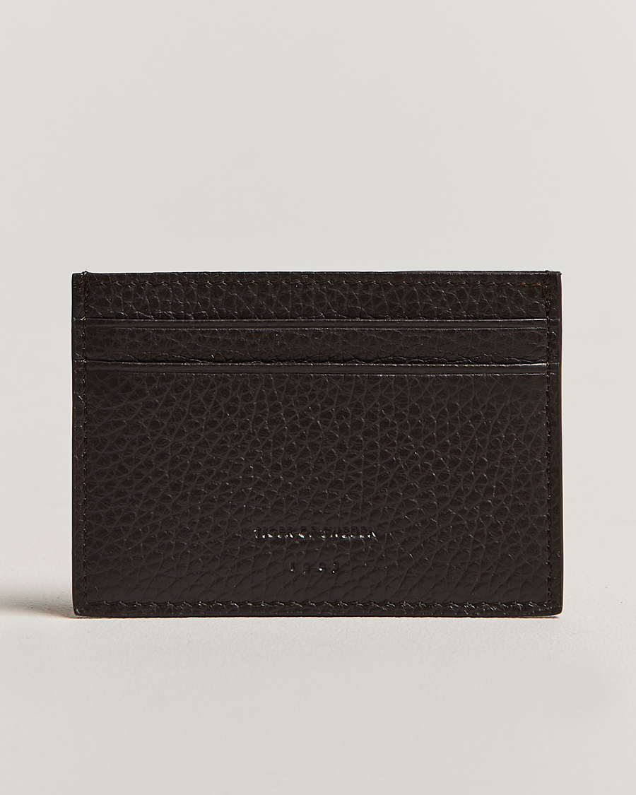 Herren | Tiger of Sweden Wharf Leather Card Holder Dark Brown | Tiger of Sweden | Wharf Leather Card Holder Dark Brown