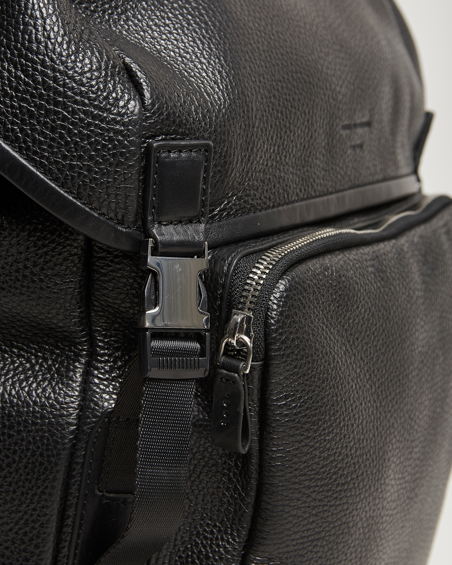 Herren | Tiger of Sweden Baha Leather Backpack Black | Tiger of Sweden | Baha Leather Backpack Black