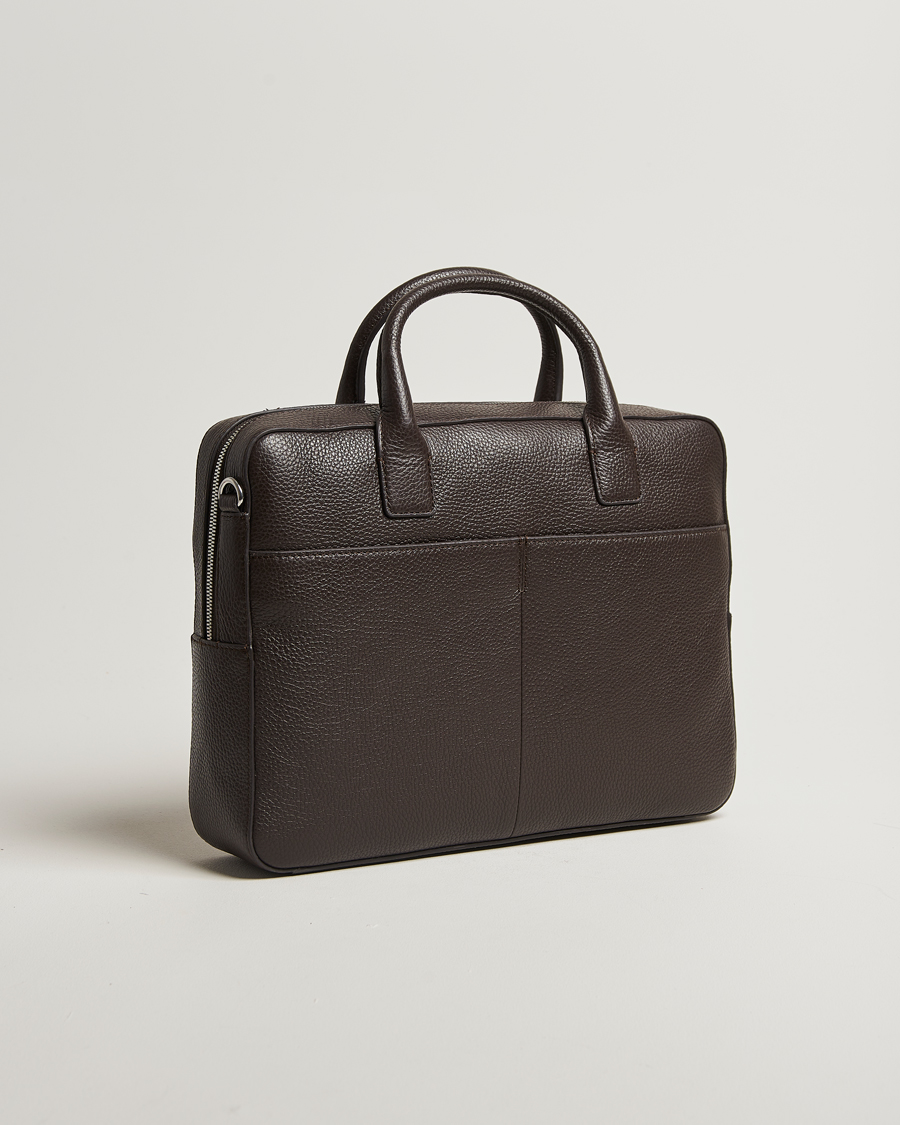 Herren | Tiger of Sweden Beckholmen Leather Briefcase Dark Brown | Tiger of Sweden | Beckholmen Leather Briefcase Dark Brown