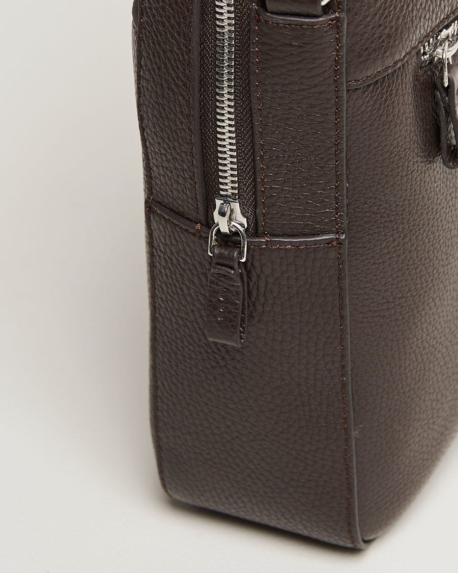Herren | Tiger of Sweden Beckholmen Leather Briefcase Dark Brown | Tiger of Sweden | Beckholmen Leather Briefcase Dark Brown