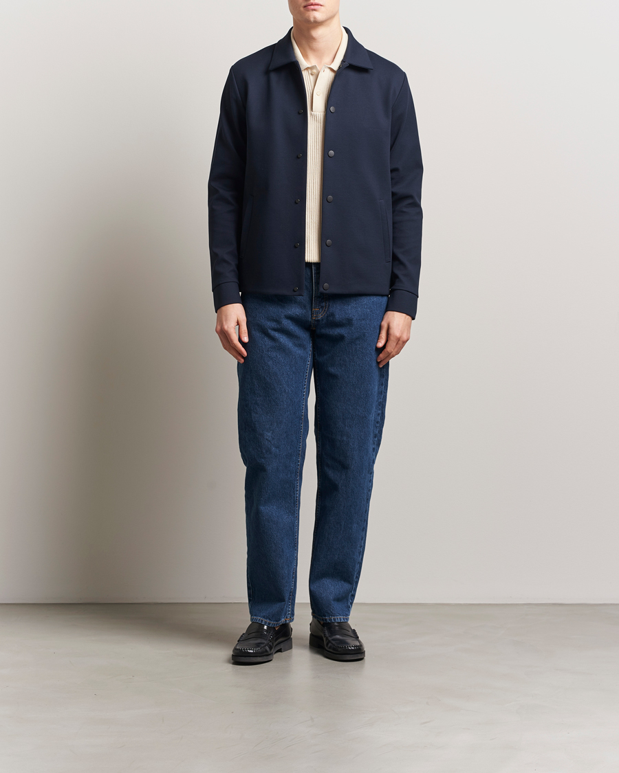 Herren | Jacken | Harris Wharf London | Loro Piana Cavalry Twill Coach Jacket Navy Blue