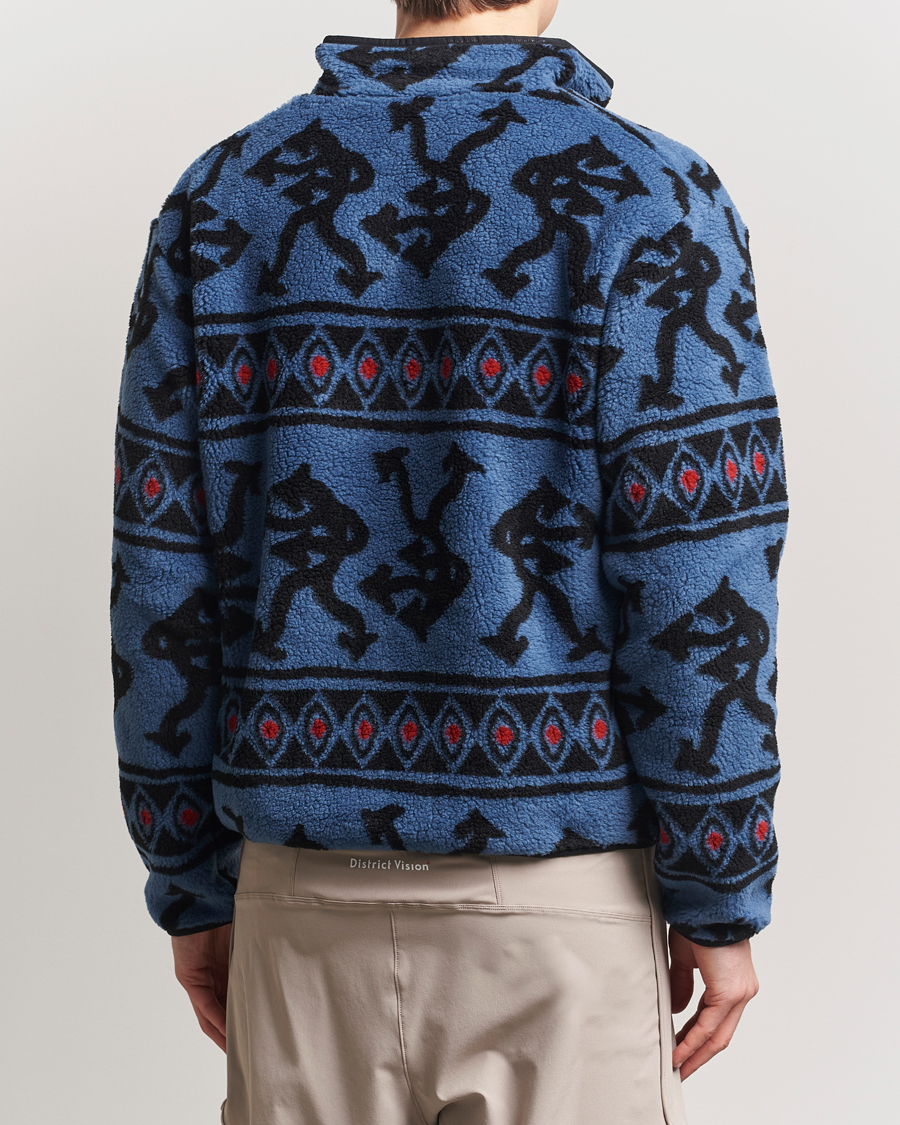 Herren | Pullover | District Vision | Half Zip Pile Fleece Blue Arrow
