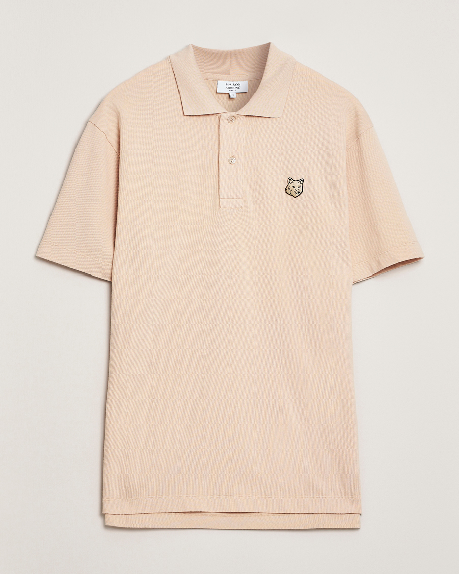 Herren | Poloshirts | Maison Kitsuné | Tonal Fox Head Polo Smoke Beige