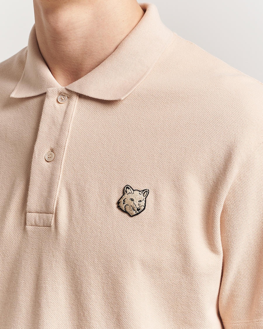 Herren | Poloshirts | Maison Kitsuné | Tonal Fox Head Polo Smoke Beige