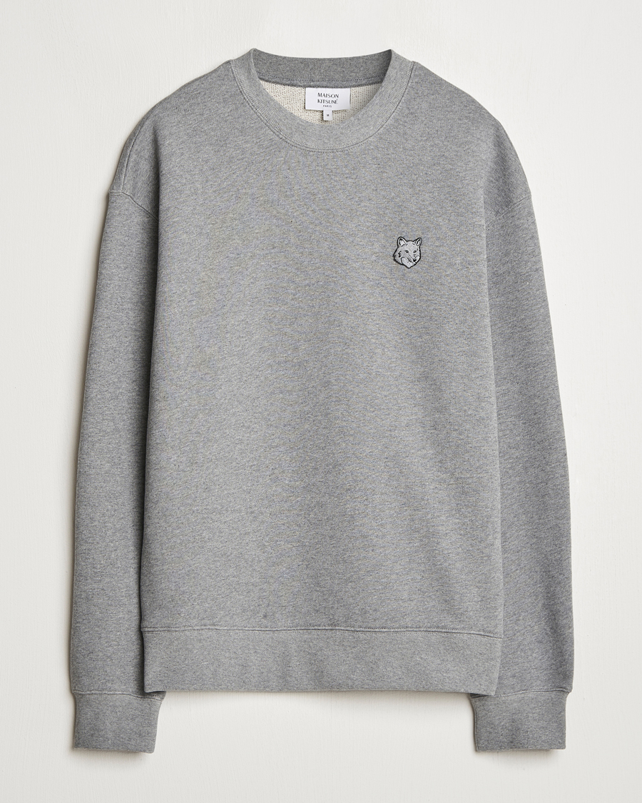 Herren | Pullover | Maison Kitsuné | Tonal Fox Head Sweatshirt Medium Grey Melange