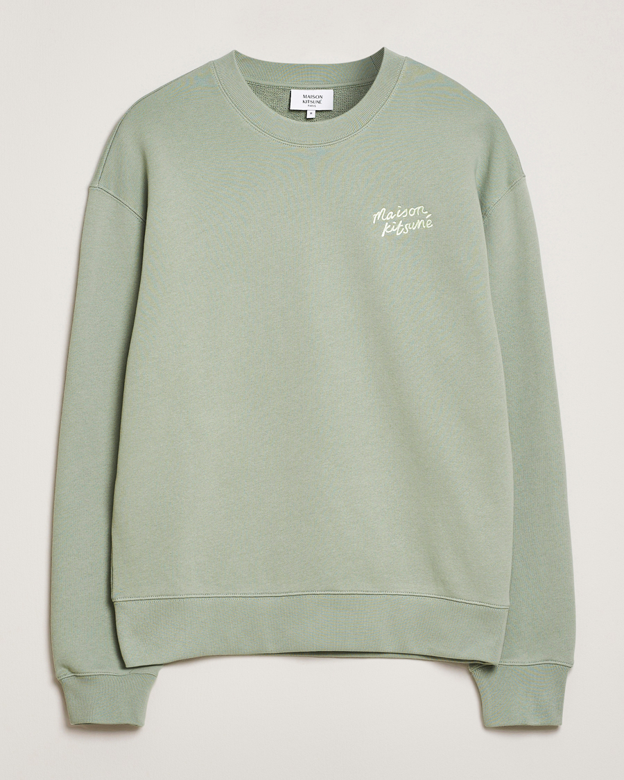 Herren | Pullover | Maison Kitsuné | Handwriting Sweatshirt Vert De Gris