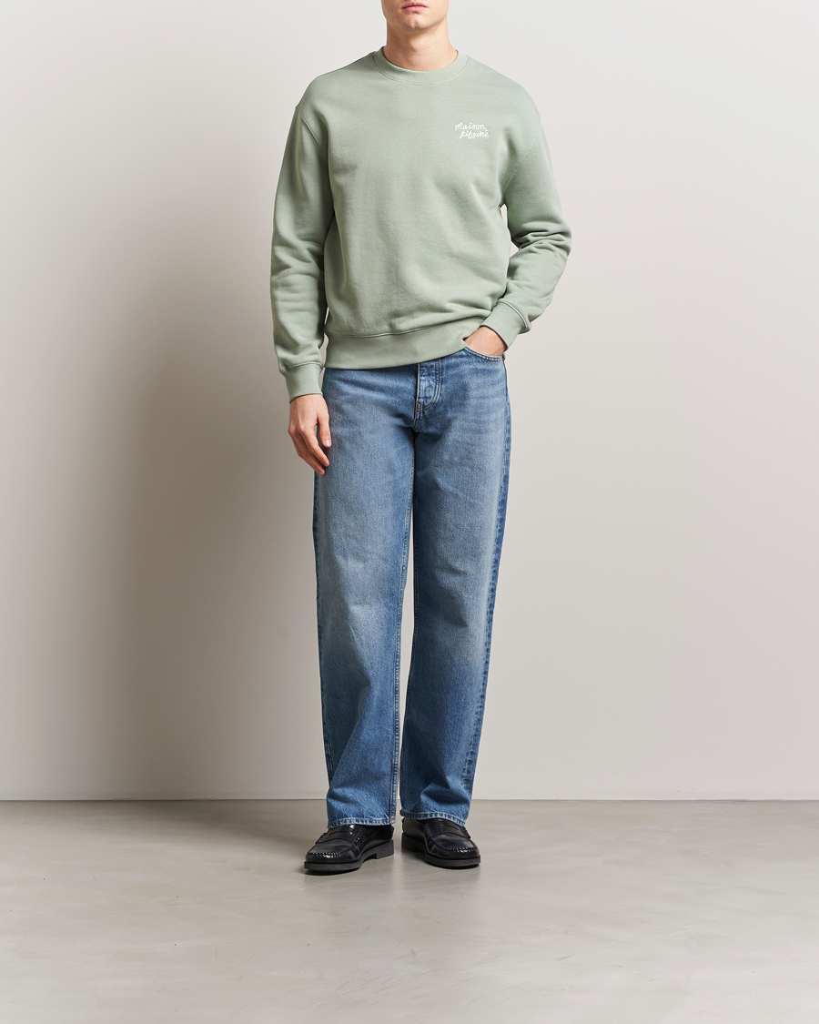 Herren | Pullover | Maison Kitsuné | Handwriting Sweatshirt Vert De Gris
