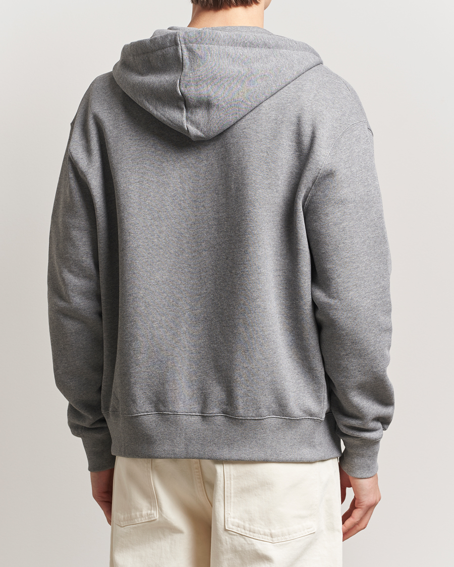 Herren | Pullover | Maison Kitsuné | Tonal Fox Head Full Zip Hoodie Medium Grey Melange