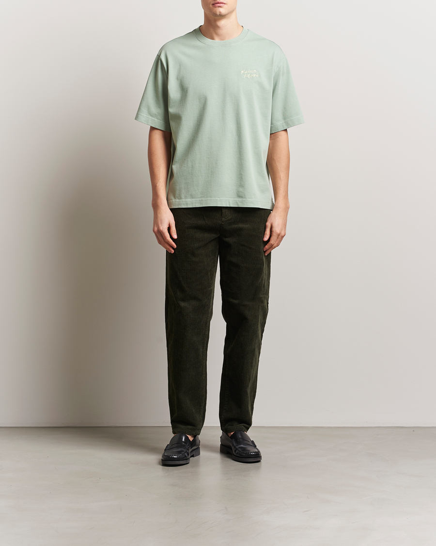 Herren | T-Shirts | Maison Kitsuné | Handwriting Embroidery T-Shirt Vert De Gris