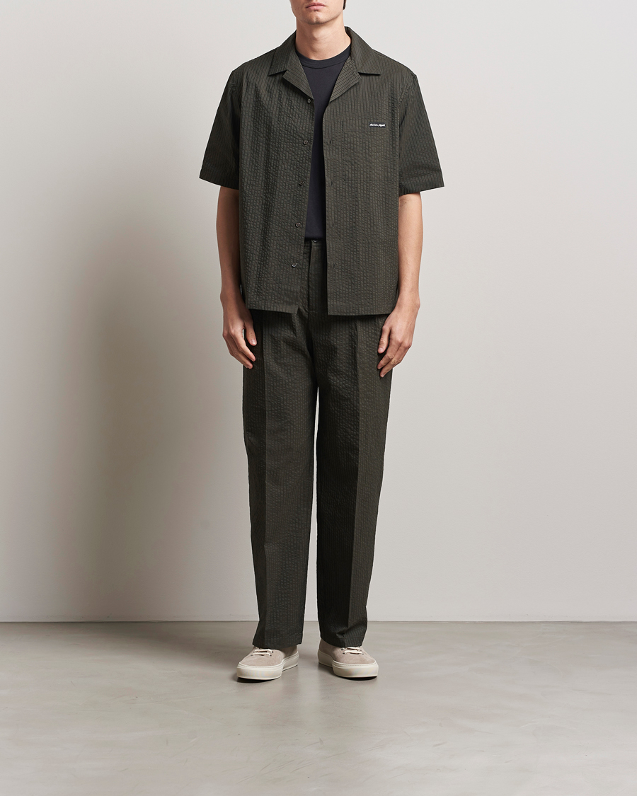 Herren | Hemden | Maison Kitsuné | Resort Seersucker Short Sleeve Shirt Ranger Green