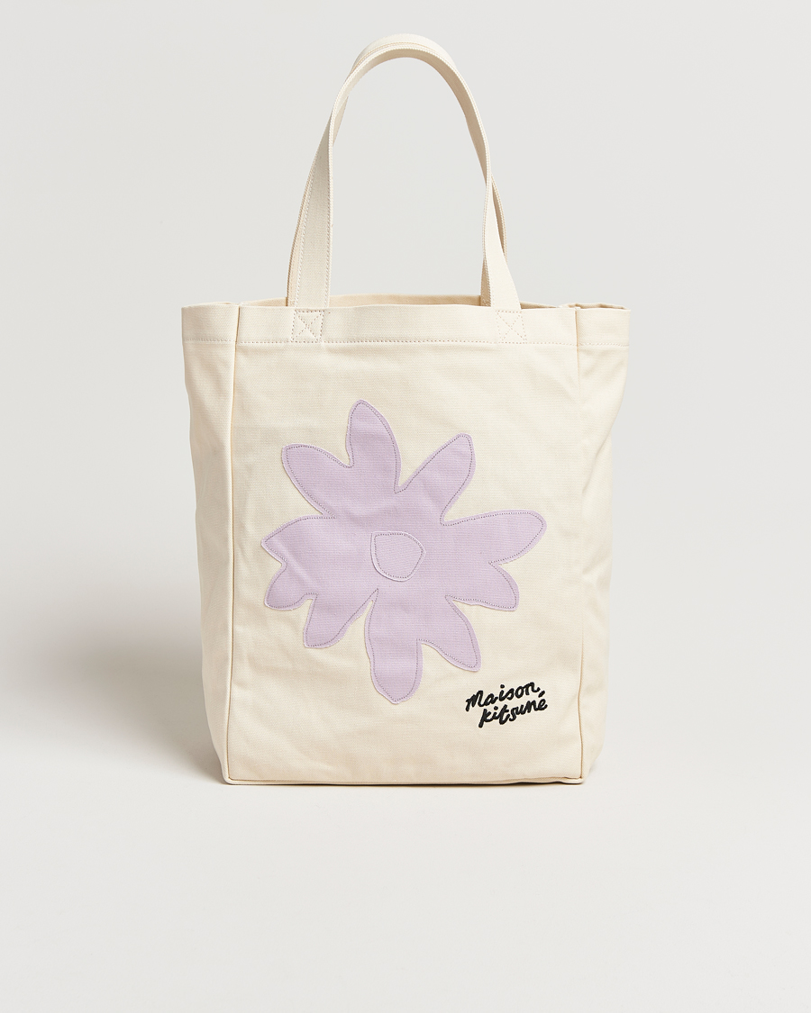 Herren | Maison Kitsuné Daisy Flower Tote Bag Rich Vanilla | Maison Kitsuné | Daisy Flower Tote Bag Rich Vanilla