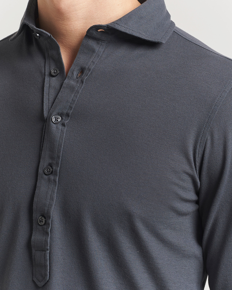 Herren | Hemden | Gran Sasso | Popover Shirt Charcoal