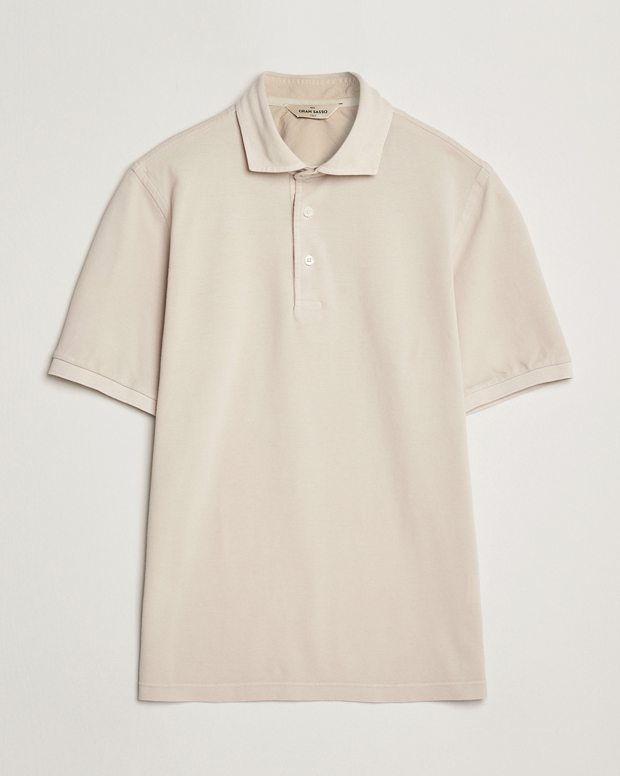 Herren | Poloshirts | Gran Sasso | Washed Polo Beige Melange