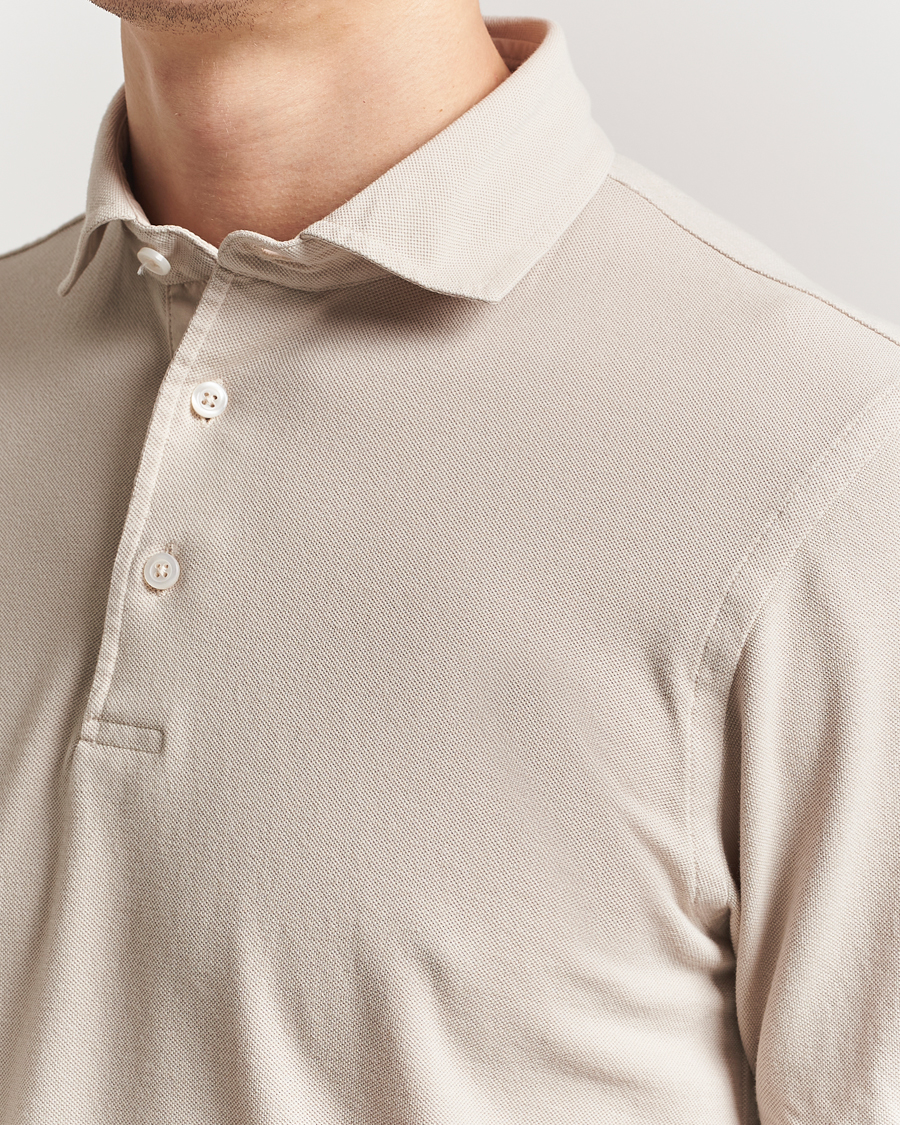 Herren | Poloshirts | Gran Sasso | Washed Polo Beige Melange