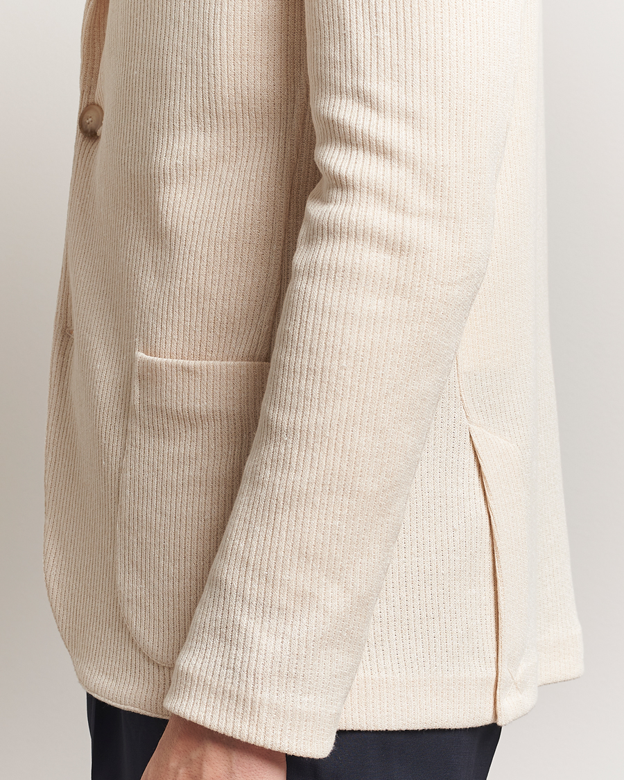 Herren | Sakkos | Gran Sasso | Linen/Cotton Knitted Blazer Cream