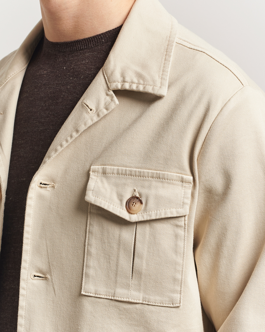 Herren | Jacken | Gran Sasso | Cotton Twill Safari Jacket Beige