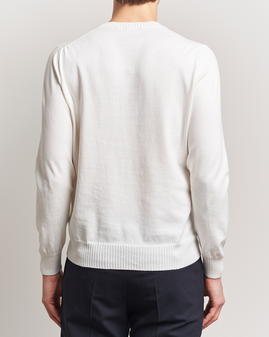 Herren | Pullover | Gran Sasso | Cotton/Cashmere Knitted Crew Neck Sweater Cream Melange