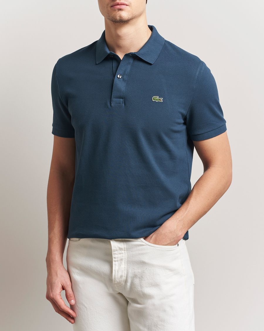 Herren | Poloshirts | Lacoste | Slim Fit Polo Piké Falcon Blue