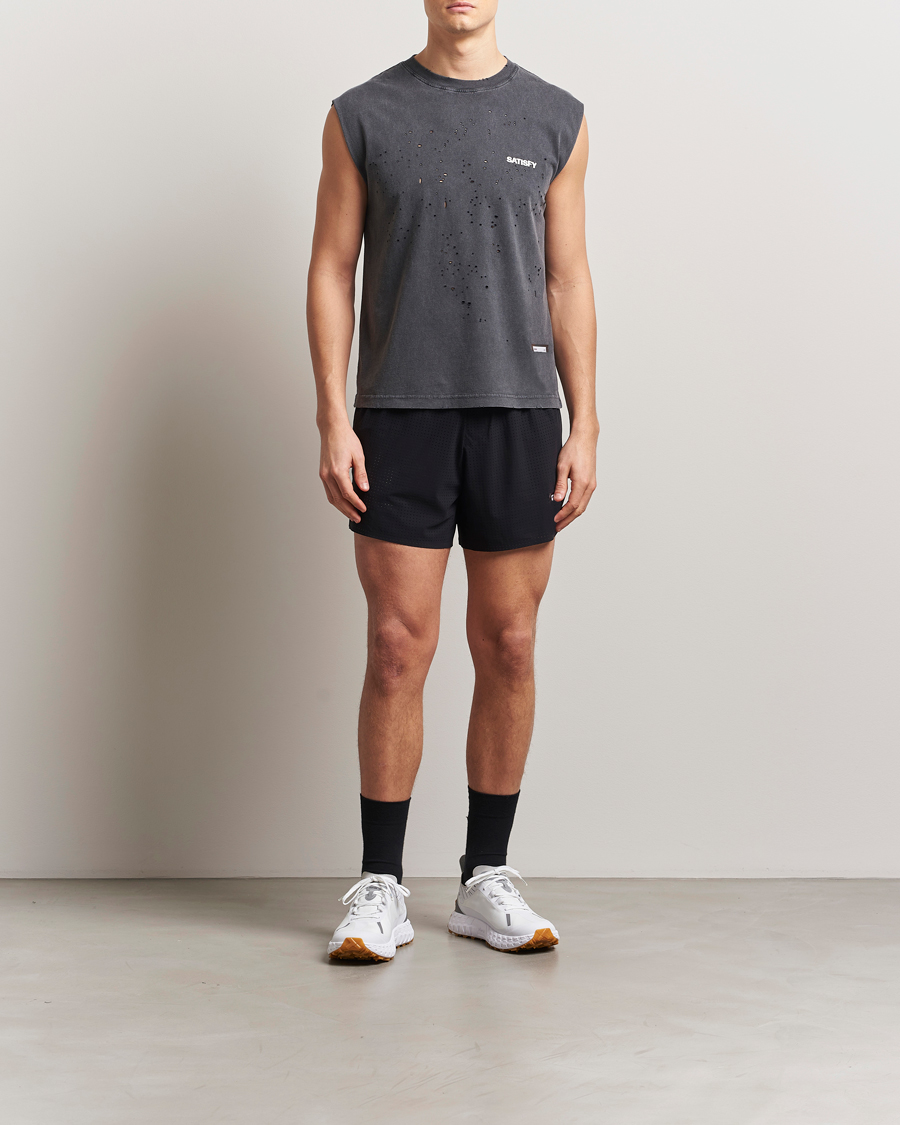 Herren | T-Shirts | Satisfy | MothTech Muscle Tee Aged Black