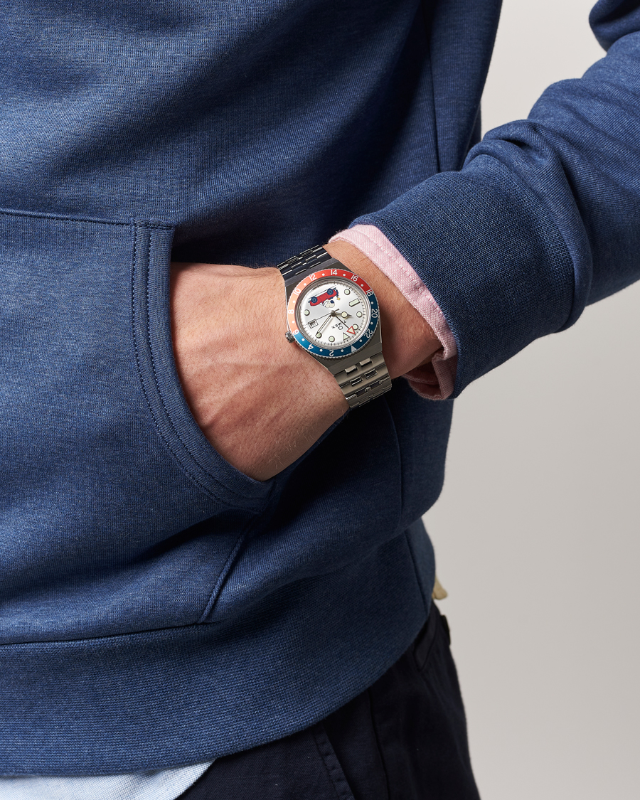 Herren | Timex Timex X Peanuts Q GMT Snoopy 38mm Silver Dial | Timex | X Peanuts Q GMT Snoopy 38mm Silver Dial