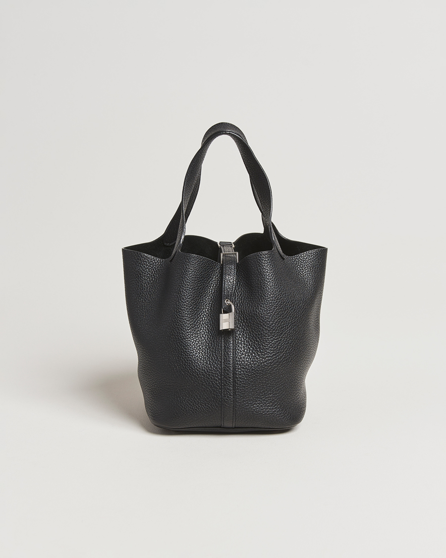 Herren | Hermès Pre-Owned Picotin Lock 22 Taurillon Clemence Leather Black | Hermès Pre-Owned | Picotin Lock 22 Taurillon Clemence Leather Black