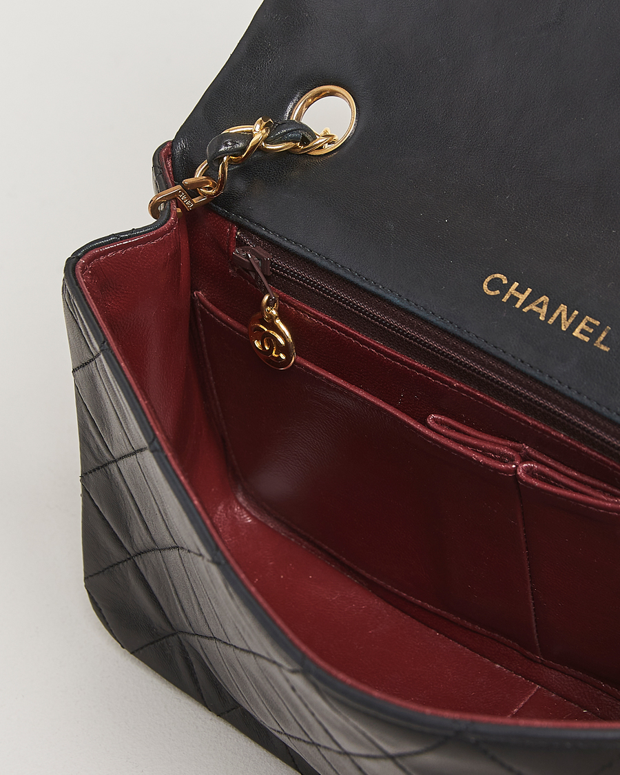 Herren | Chanel Pre-Owned Classic Single Flap Bag Lambskin Black | Chanel Pre-Owned | Classic Single Flap Bag Lambskin Black