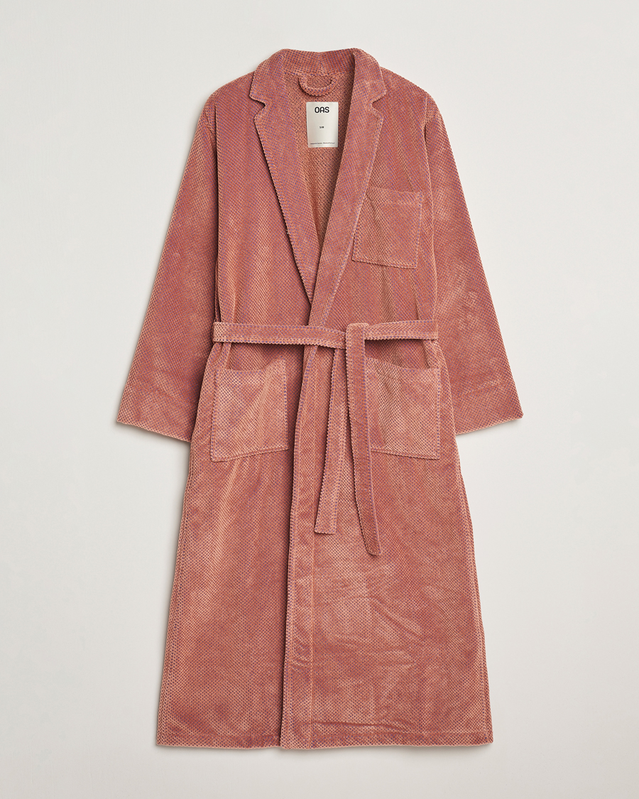 Herren | OAS Velour Long Robe Roza | OAS | Velour Long Robe Roza