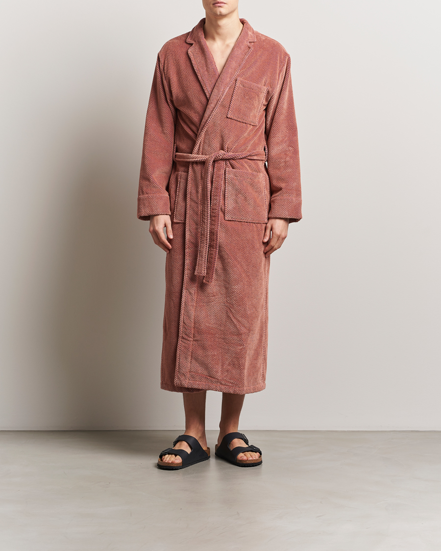 Herren | OAS Velour Long Robe Roza | OAS | Velour Long Robe Roza