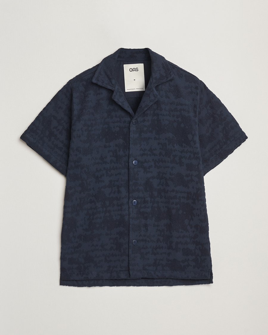 Herren | Hemden | OAS | Short Sleeve Cuba Terry Shirt Night Lagoon