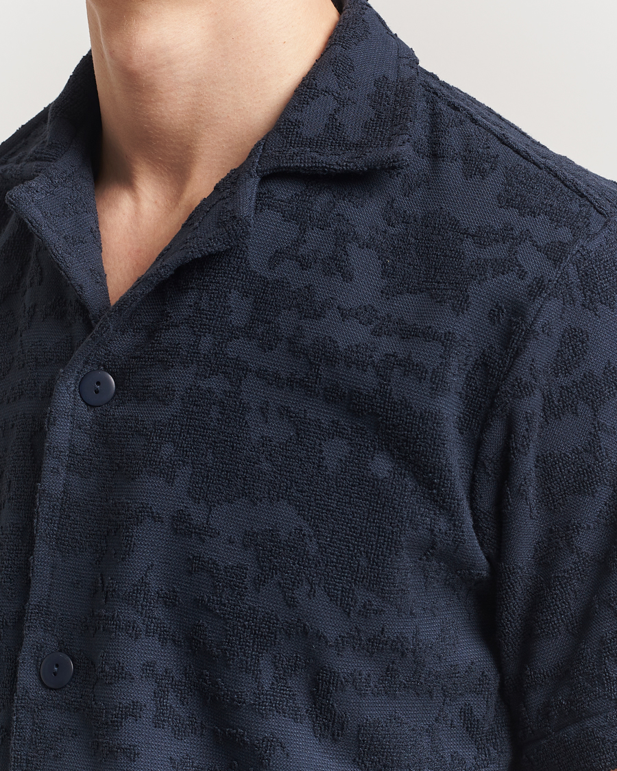 Herren | Hemden | OAS | Short Sleeve Cuba Terry Shirt Night Lagoon