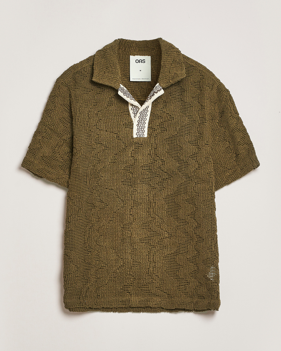 Herren | Hemden | OAS | Cuba Crochet Shirt Pine Verve