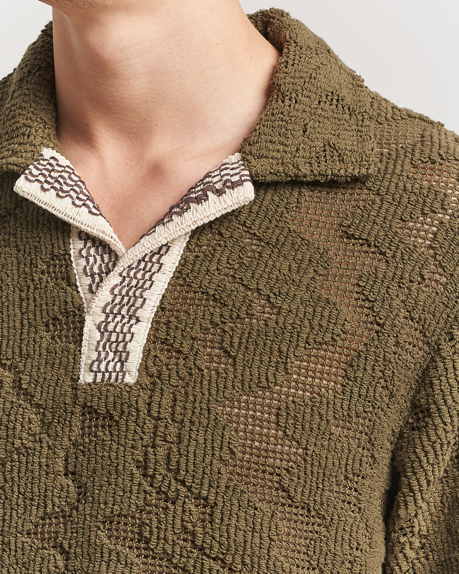 Herren | Hemden | OAS | Cuba Crochet Shirt Pine Verve