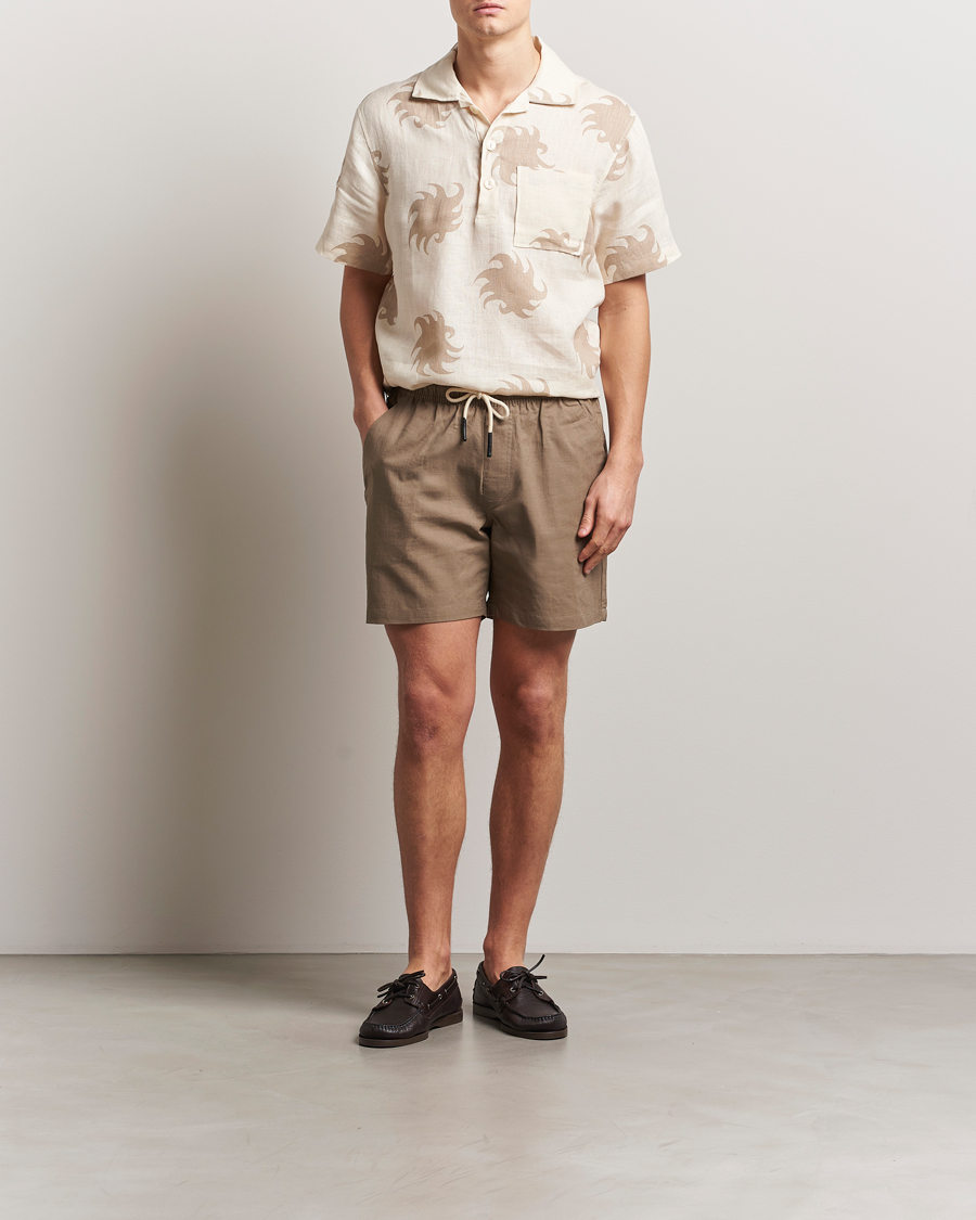Herren | Shorts | OAS | Linen Shorts Taupe