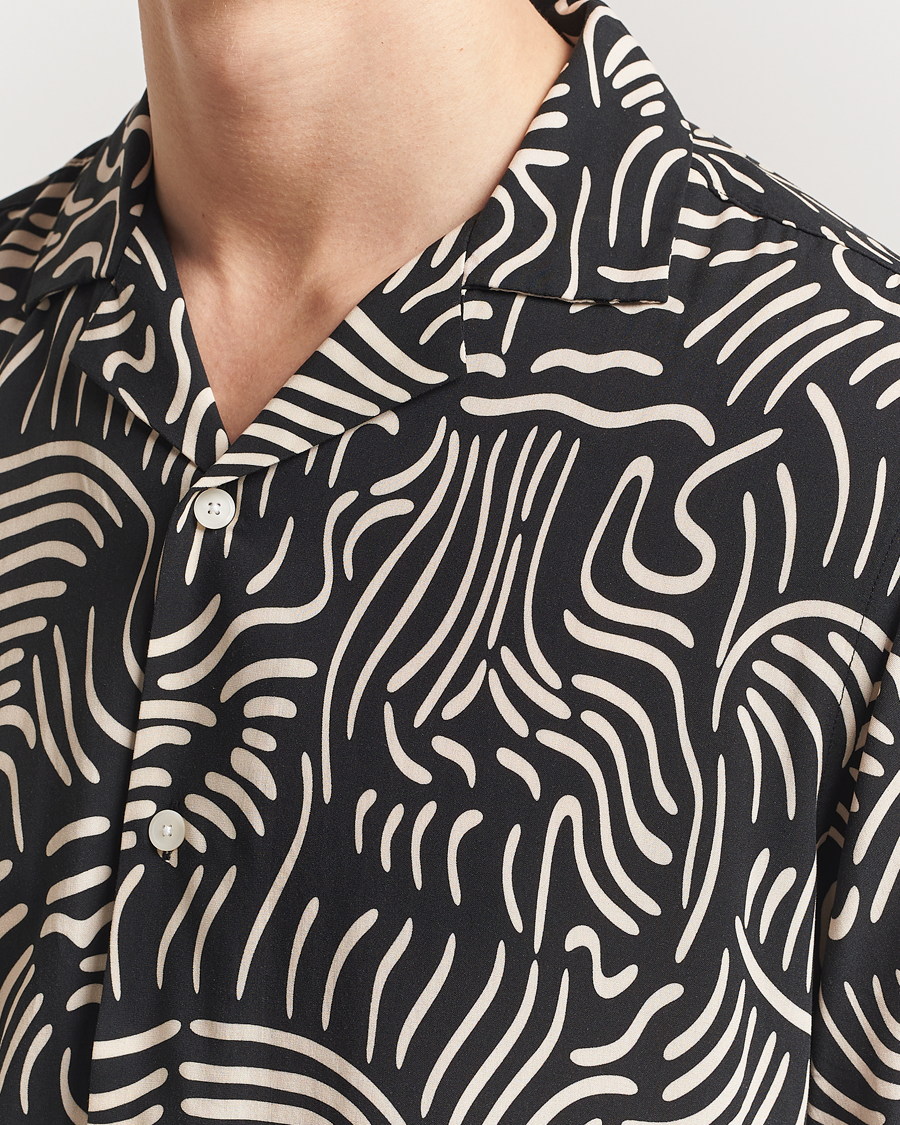 Herren | Hemden | OAS | Viscose Resort Short Sleeve Shirt Tar Lorenzo