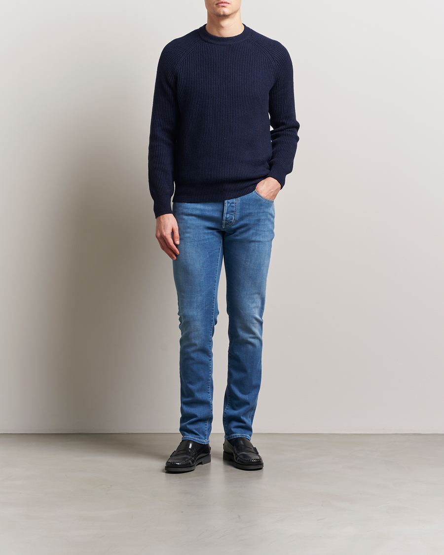 Herren | Jeans | Jacob Cohën | Bard Slim Fit Stretch Vintage Jeans Medium Blue