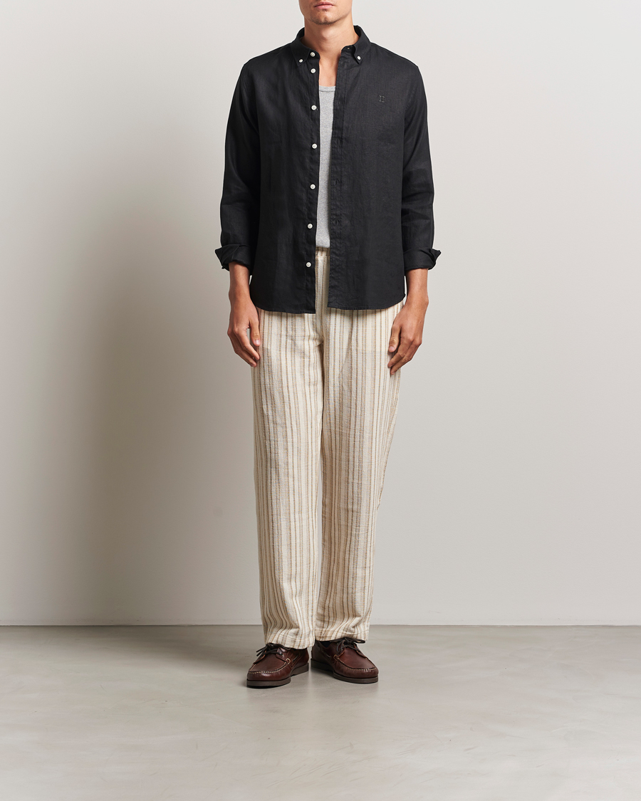 Herren | Hemden | LES DEUX | Konrad Linen Shirt Black