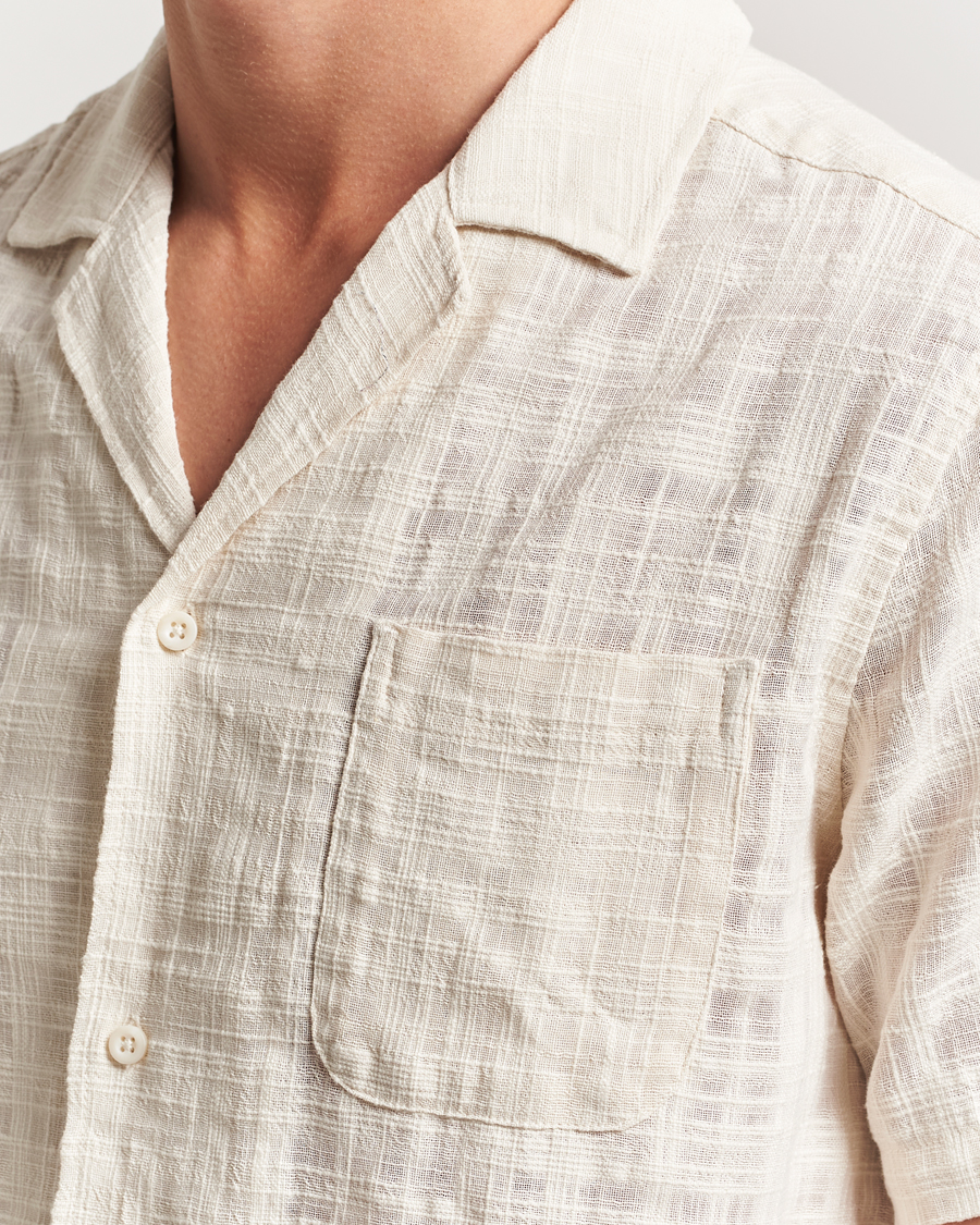 Herren | Hemden | LES DEUX | Lesley Slub Short Sleeve Shirt Ivory