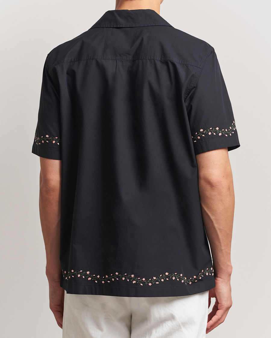 Herren | Hemden | LES DEUX | Lesley Embroidery Short Sleeve Shirt Black