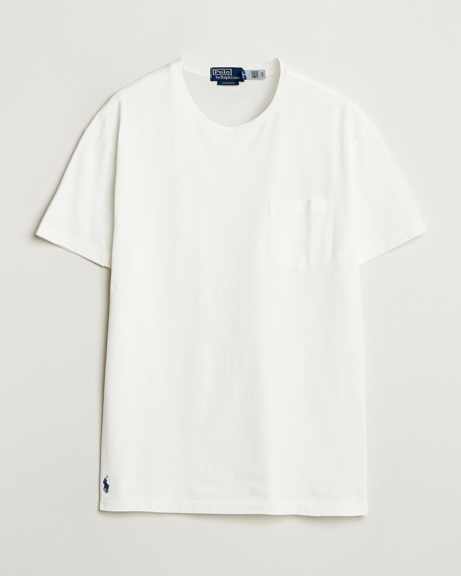 Herren | T-Shirts | Polo Ralph Lauren | Washed Classic Fit Pocket Tee Deckwash White