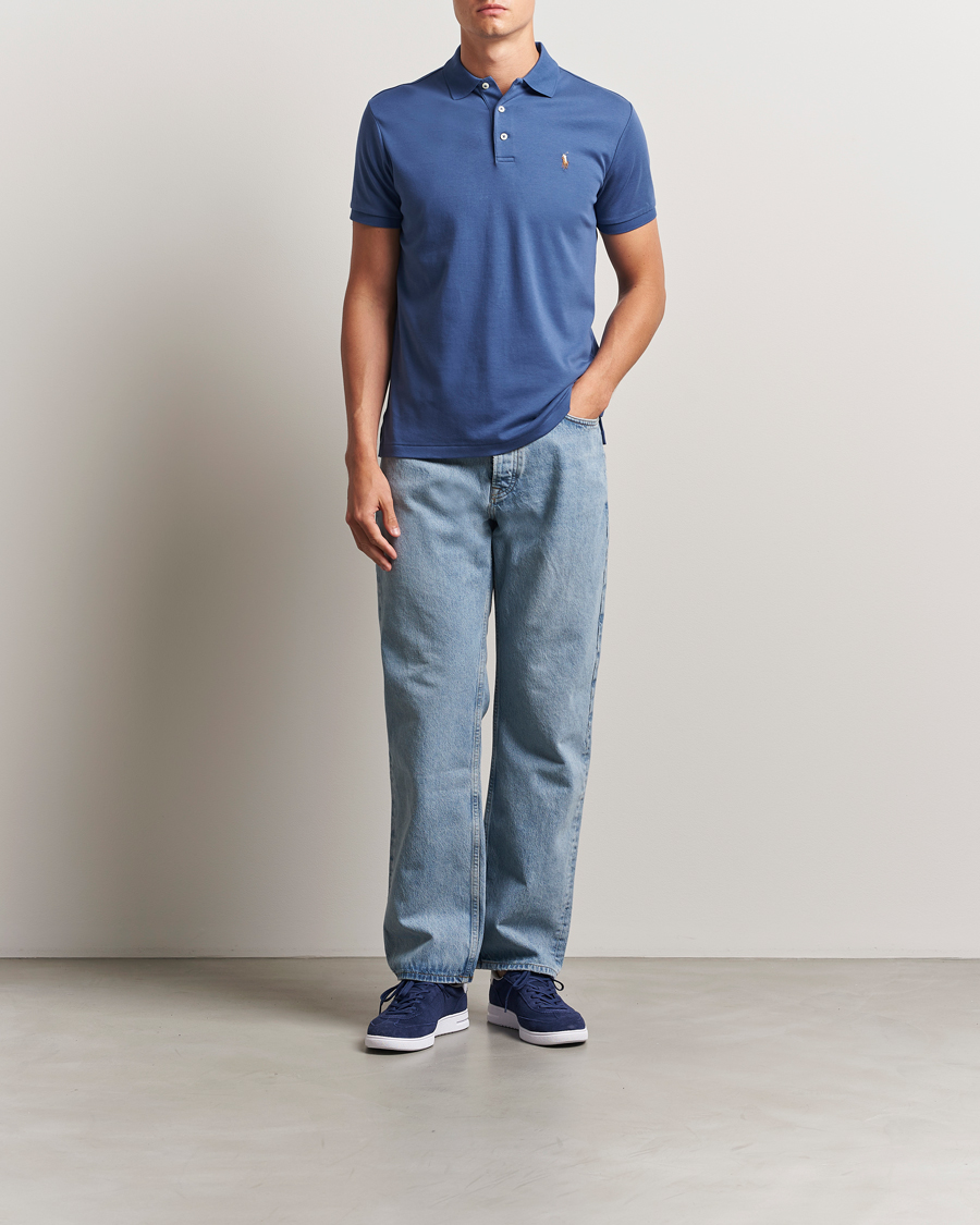 Herren | Poloshirts | Polo Ralph Lauren | Luxury Pima Cotton Polo Earth Blue