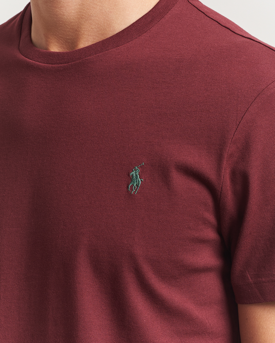 Herren | T-Shirts | Polo Ralph Lauren | Custom Slim Fit Crew Neck T-Shirt Red Wine