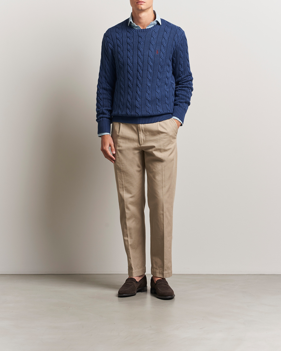 Herren | Pullover | Polo Ralph Lauren | Cotton Cable Pullover Light Navy