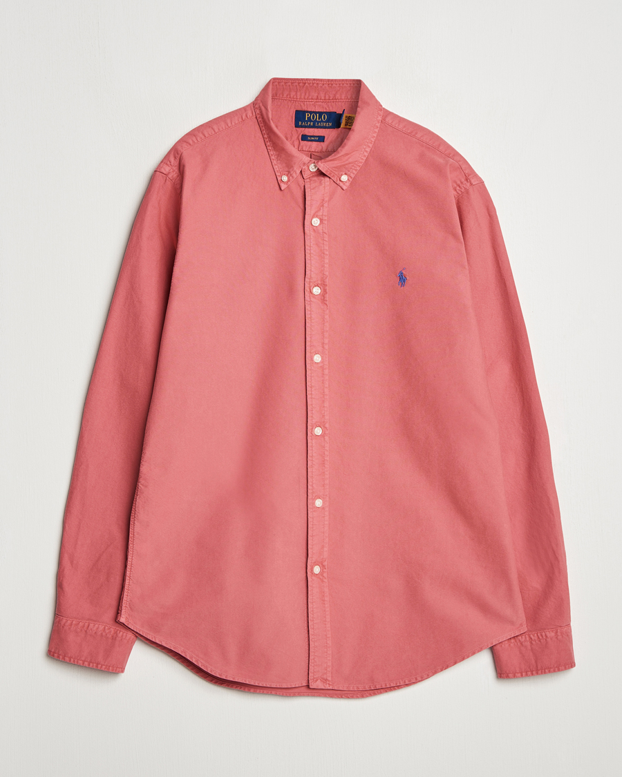 Herren | Hemden | Polo Ralph Lauren | Slim Fit Garment Dyed Oxford Shirt Adirondack Berry