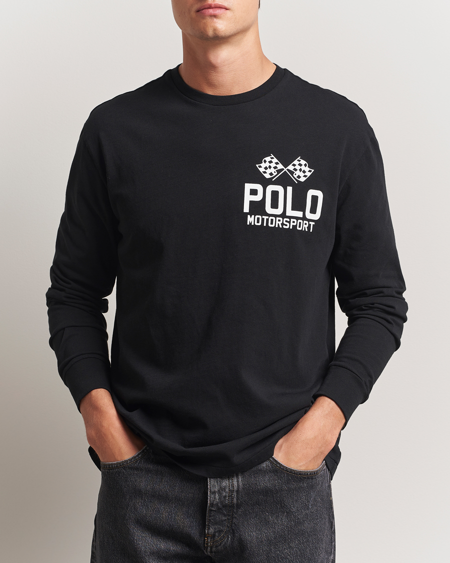 Herren | T-Shirts | Polo Ralph Lauren | RL Motorsport Long Sleeve Tee Polo Black
