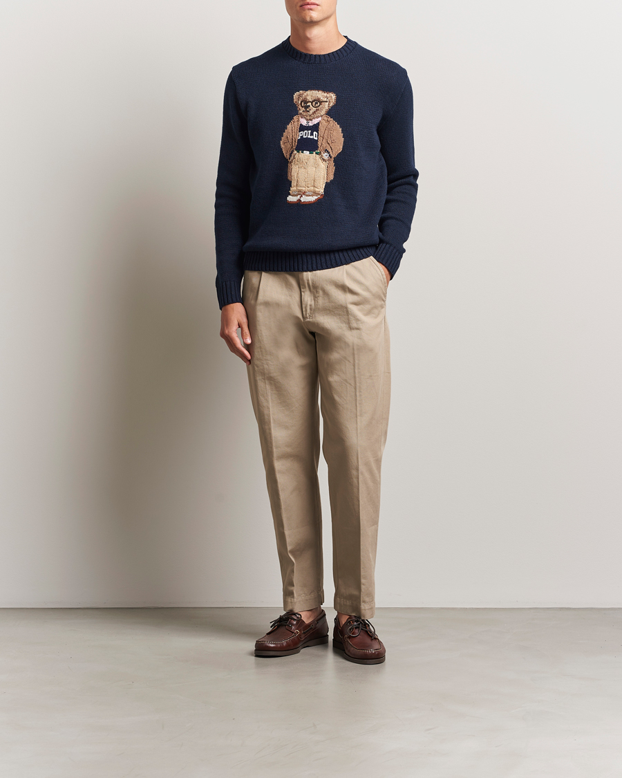Herren | Pullover | Polo Ralph Lauren | Linen/Cotton Bear Pullover Bear Navy