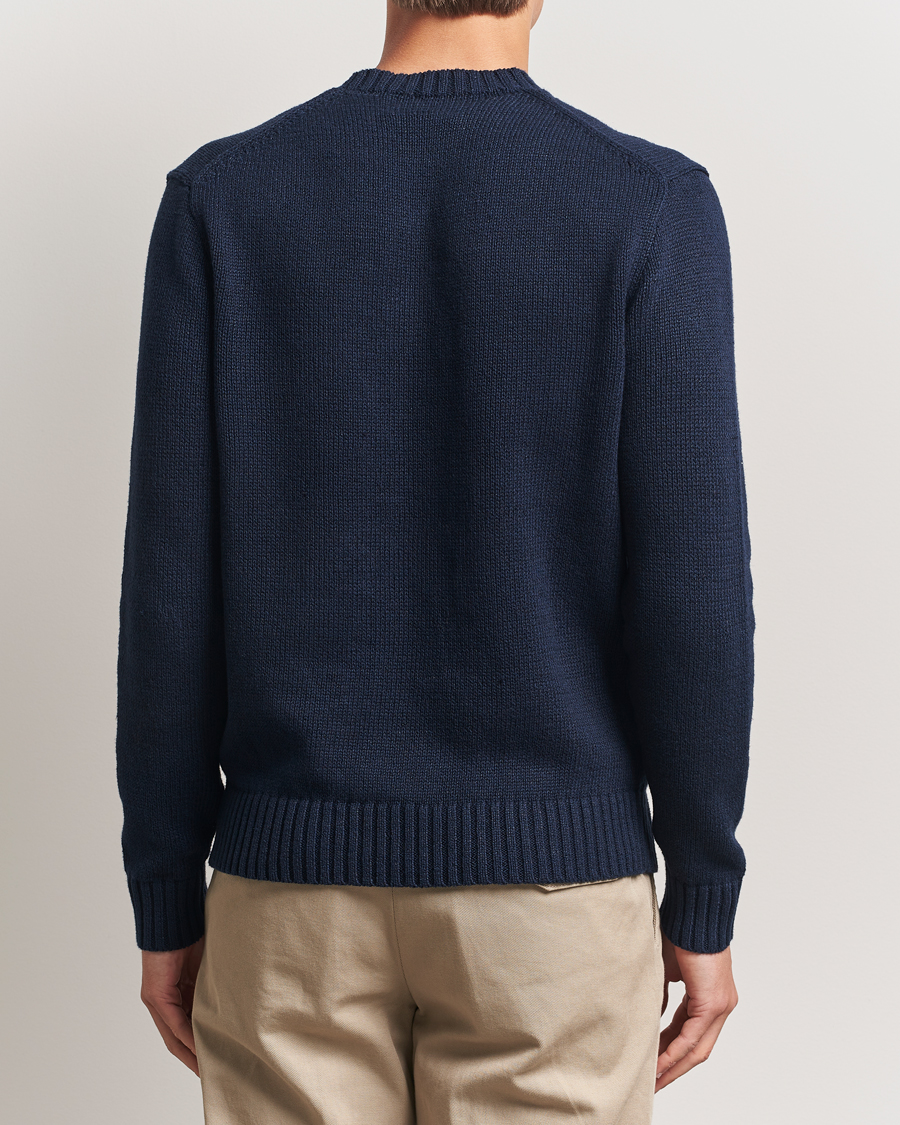 Herren | Pullover | Polo Ralph Lauren | Linen/Cotton Bear Pullover Bear Navy