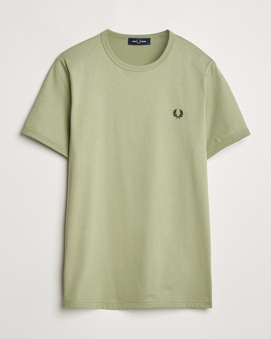 Herren | T-Shirts | Fred Perry | Ringer T-Shirt Olive Mint