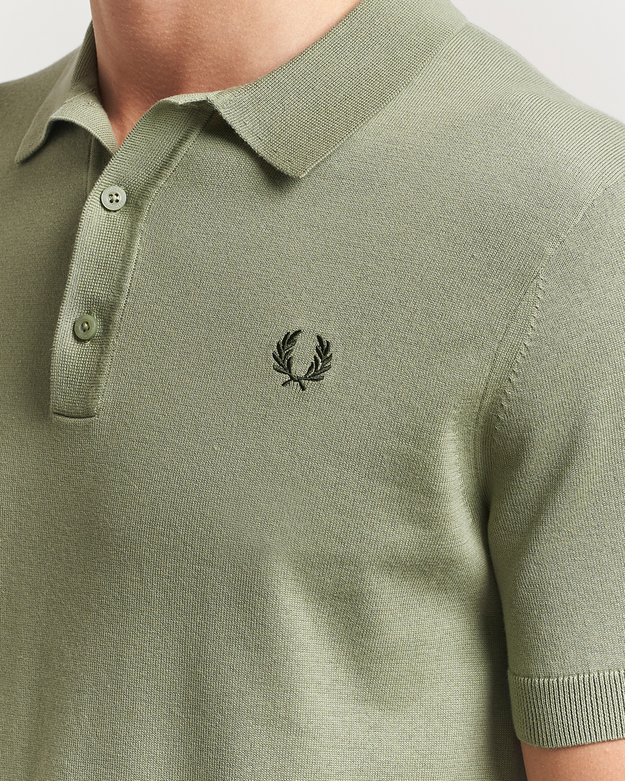 Herren | Poloshirts | Fred Perry | Cotton Knitted Polo Olive Mint