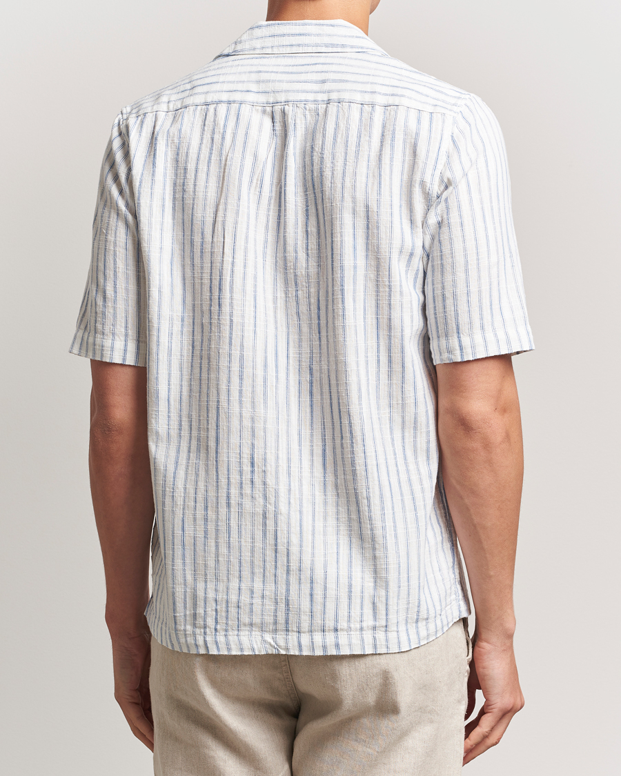 Herren | Hemden | Samsøe Samsøe | Oscar Striped Short Sleeve Shirt Clear Cream