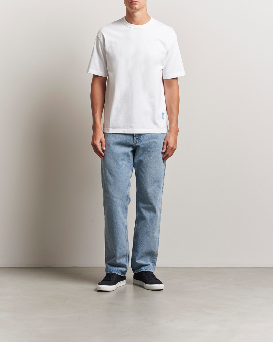 Herren | T-Shirts | Samsøe Samsøe | Printed Swirl Crew Neck T-Shirt White